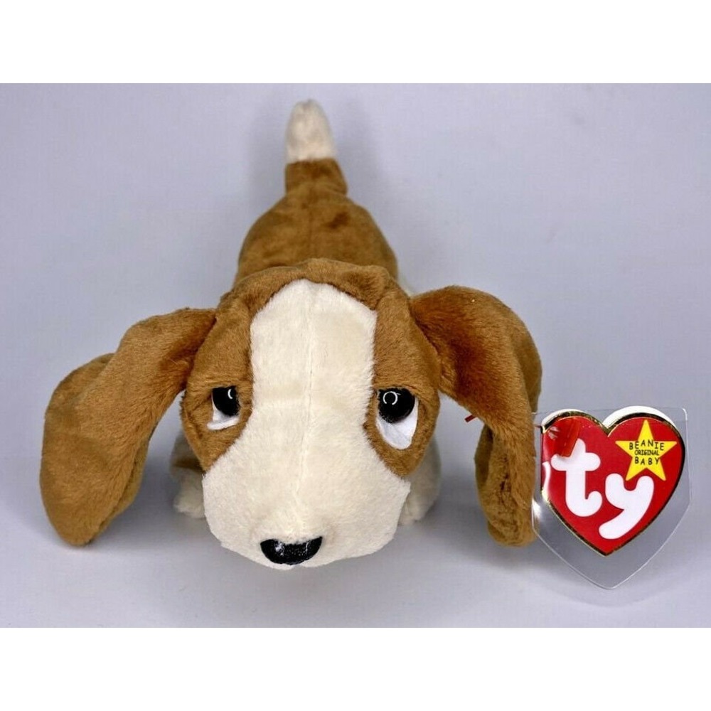 1998 Ty Beanie Baby "Tracker" Retired Bassett Hound Dog BB7‎ E1